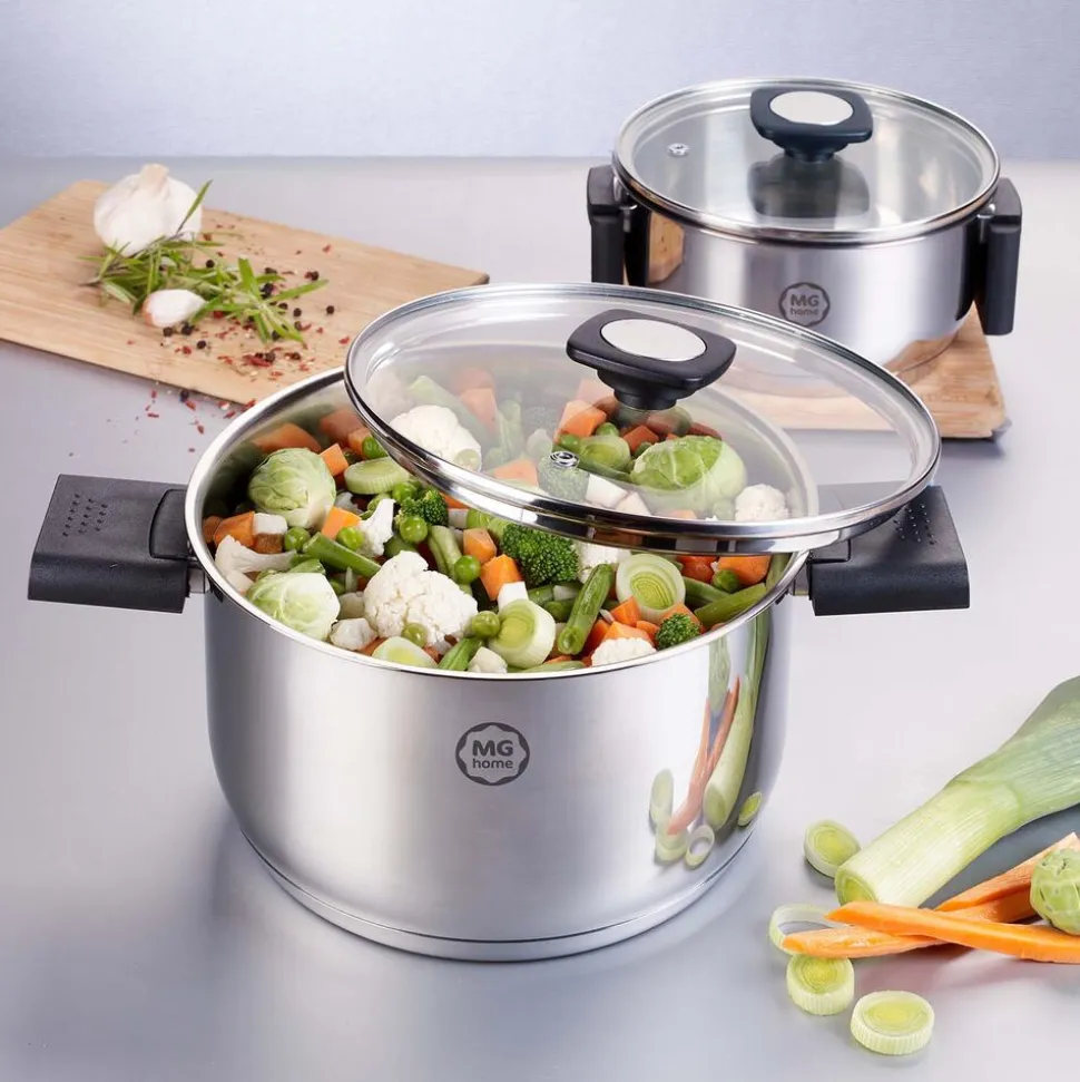 Zestaw garnków MG Home Handy Smart, 6 elementów, stal nierdzewna