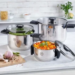 Zestaw garnków MG Home Handy Smart, 6 elementów, stal nierdzewna