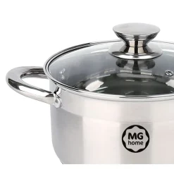 Zestaw garnków MG Home Moderno Brushed Steel, 6 elementów, stal nierdzewna