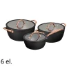 Zestaw garnków MG Home Rose Gold, 6 elementów, aluminium
