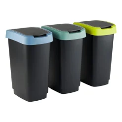 Zestaw 3 koszy na śmieci Rotho Twist, 25 L