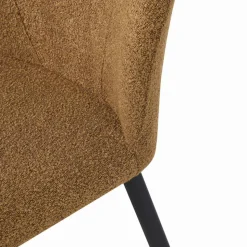 Zestaw 2 krzeseł tapicerowanych Sanico Goldlux Domaison Aria R, miodowe