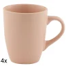 Zestaw kubków ceramicznych Domotti Pastelli, 350 ml, 4 sztuki, różowe