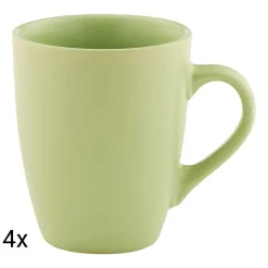 Zestaw kubków ceramicznych Domotti Pastelli, 350 ml, 4 sztuki, zielone