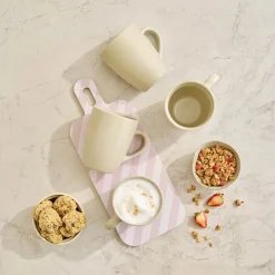 Zestaw kubków ceramicznych Domotti Pastelli, 350 ml, 4 sztuki, taupe