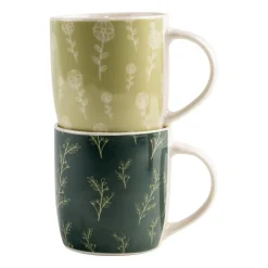 Zestaw kubków porcelanowych Allivio, 330 ml, 4 sztuki, gałązki