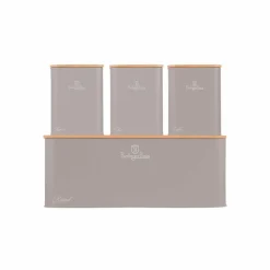 Zestaw kuchenny BerlingerHaus BH/8902, chlebak, 3 pojemniki, taupe