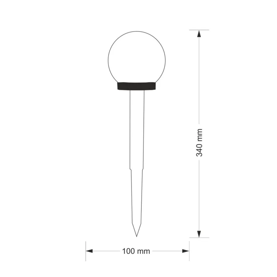 Zestaw lampek solarnych Sanico Goldlux, kula, 10 cm, 10 sztuk