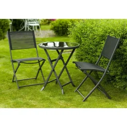 Zestaw mebli balkonowych Meven Caffe Latte, 2 krzesła i stolik