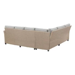 Zestaw mebli ogrodowych Jumi, narożnik, stół, 2 pufy