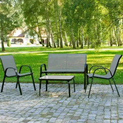 Zestaw mebli ogrodowych Jumi Fiesta, sofa, 2 krzesła, stolik