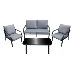 Zestaw mebli ogrodowych Sanico GoldGarden Bryza, sofa, 2 krzesła, stolik