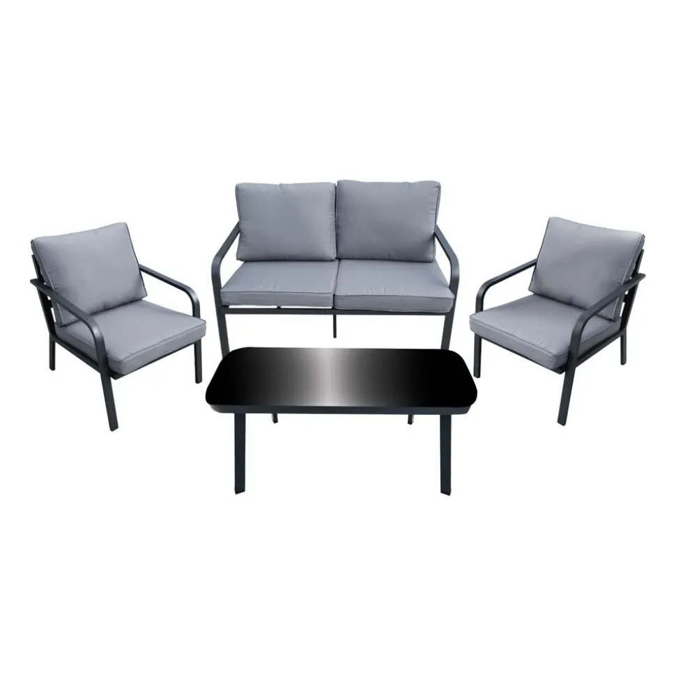 Zestaw mebli ogrodowych Sanico GoldGarden Bryza, sofa, 2 krzesła, stolik