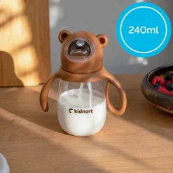 Zestaw naczyń dziecięcych Kidnort Diet, 4 elementy, brązowy