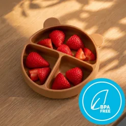 Zestaw naczyń dziecięcych Kidnort Diet, 4 elementy, brązowy