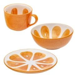 Zestaw śniadaniowy Altom Design Pomarańcza, 3 elementy