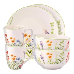 Zestaw śniadaniowy dla 2 osób Altom Design Herbal, 6 elementów
