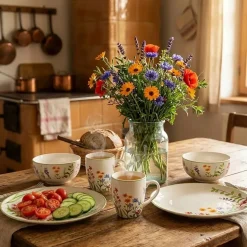 Zestaw śniadaniowy dla 2 osób Altom Design Herbal, 6 elementów