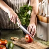 Zestaw noży w bloku Klausberg, 8 elementów, z nożyczkami, beżowy