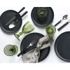Zestaw obiadowy z kamionki na 6 osób MG Home Artena Black, 18 elementów, czarny