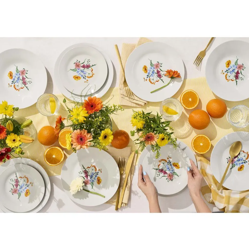 Zestaw obiadowy z porcelany Domotti Lili, na 6 osób, 18 elementów