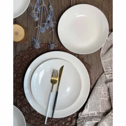 Zestaw obiadowy z porcelany na 6 osób MG Home Classic, 18 elementów, biały
