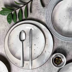 Zestaw obiadowy z porcelany na 4 osoby MG Home Antico, 12 elementów, biały