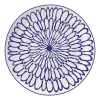 Zestaw obiadowy z porcelany na 6 osób MG Home Fiori, 18 elementów, biało-niebieski