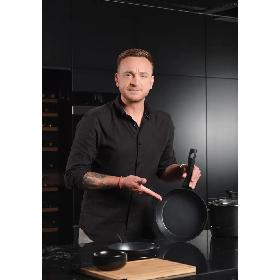 Zestaw patelni Florina Delux by Mateusz Gessler, 3 elementy, non-stick, czarne