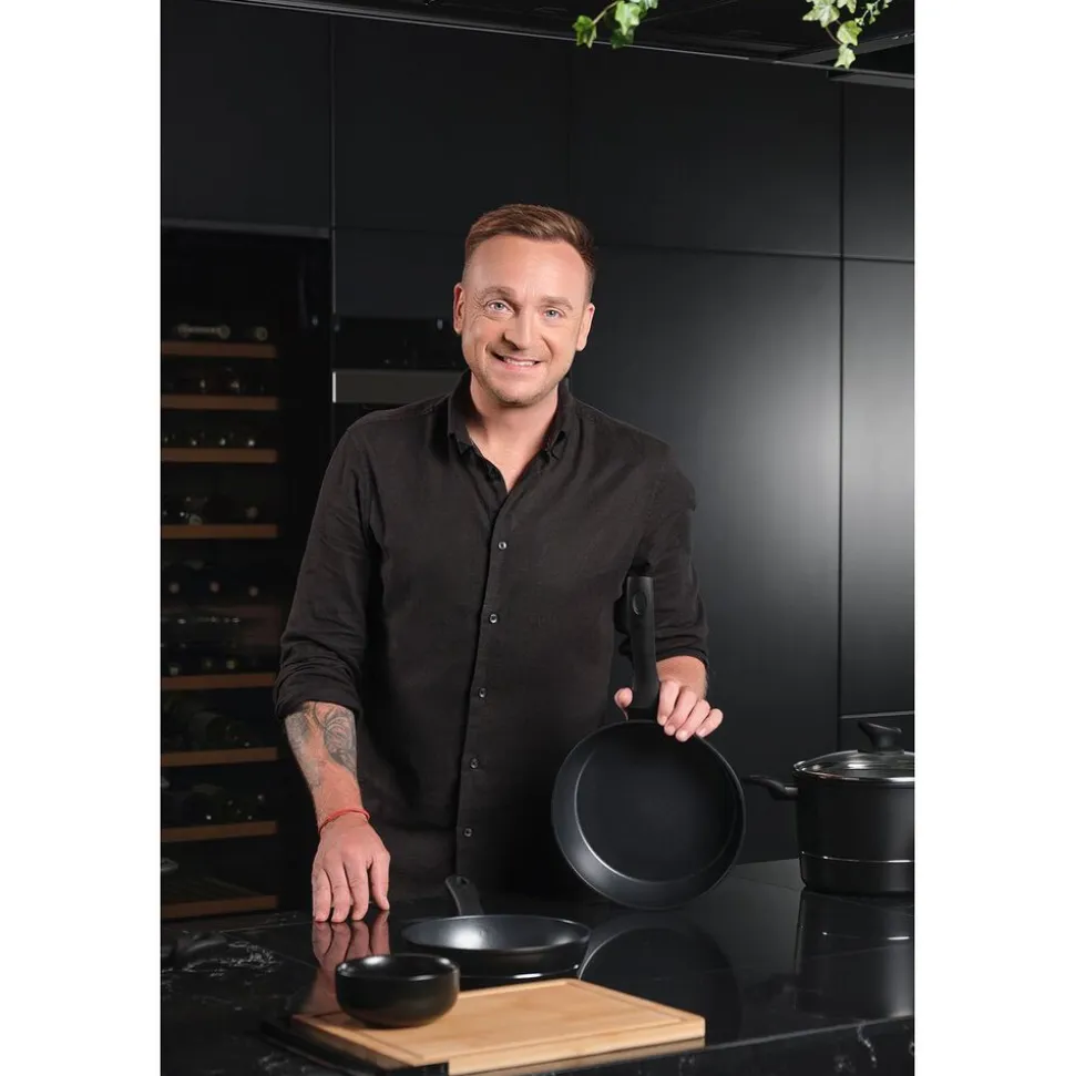 Zestaw patelni Florina Delux by Mateusz Gessler, 3 elementy, non-stick, czarne