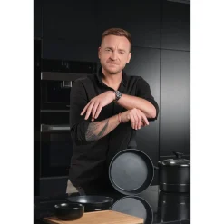 Zestaw patelni Florina Delux by Mateusz Gessler, 3 elementy, non-stick, czarne