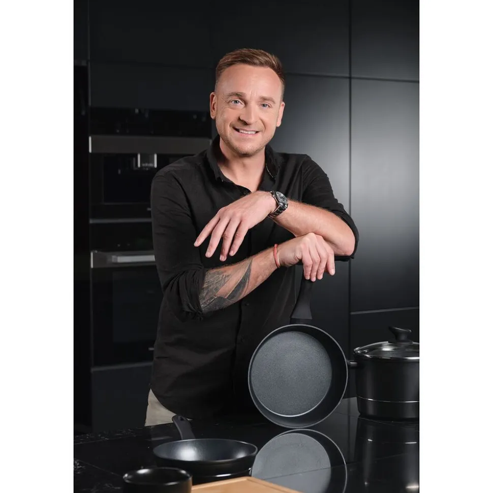 Zestaw patelni Florina Delux by Mateusz Gessler, 3 elementy, non-stick, czarne