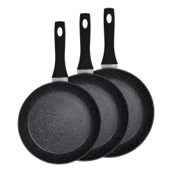Zestaw patelni MG Home Lukka, 3 elementy, czarne