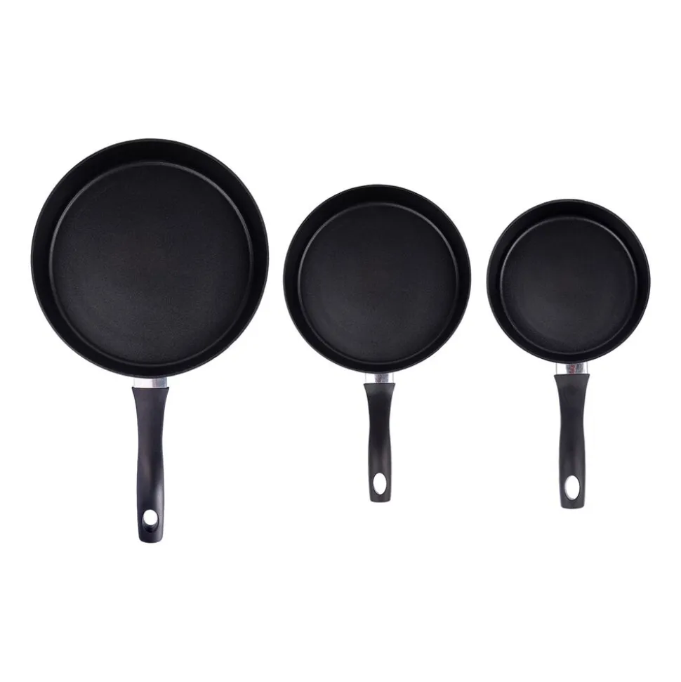 Zestaw patelni MG Home Verso, 3 elementy, non-stick, czarne