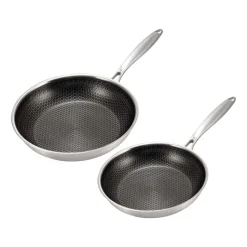 Zestaw patelni stalowych MG Home Maestro, 2 elementy, srebrne