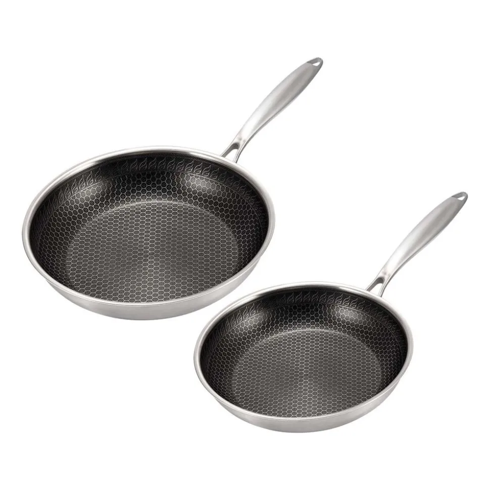 Zestaw patelni stalowych MG Home Maestro, 2 elementy, srebrne