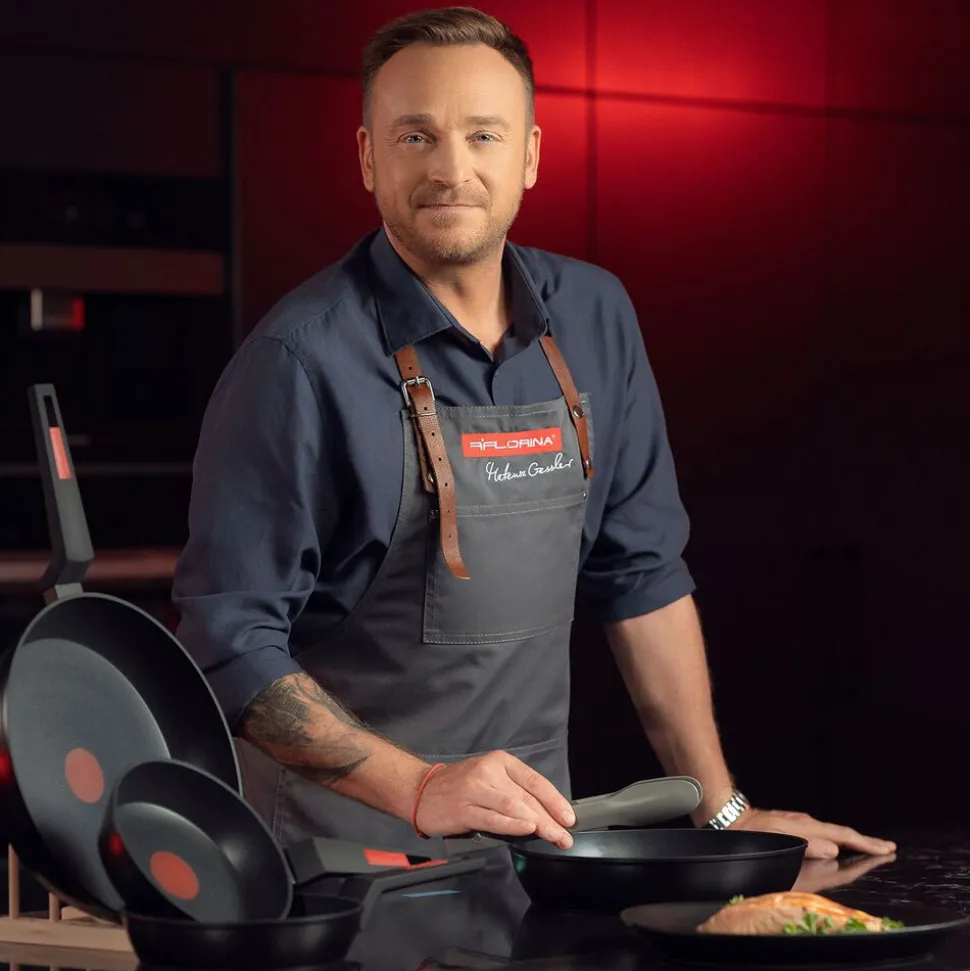 Zestaw 3 patelni Thermosensor by Mateusz Gessler, non-stick, czarne