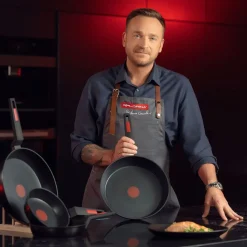 Zestaw 3 patelni Thermosensor by Mateusz Gessler, non-stick, czarne