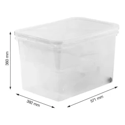 Zestaw 8 pudełek do przechowywania Rotho Lona, 50 l, 29 l, 10 l, 5 l (3), 2 l (2), transparentne