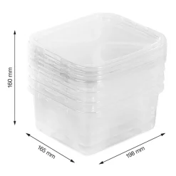 Zestaw 4 pudełek do przechowywania Rotho Lona, 2 l, transparentne
