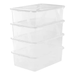 Zestaw 4 pudełek do przechowywania Rotho Lona, 29 l, transparentne