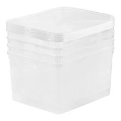 Zestaw 4 pudełek do przechowywania Rotho Lona, 25 l, transparentne