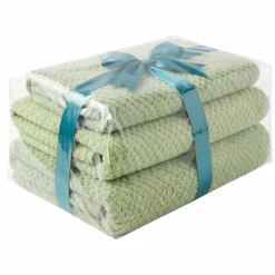 Zestaw ręczników frotte Art Soft Home Gracia, 500 g/m², 3 szt., zielone