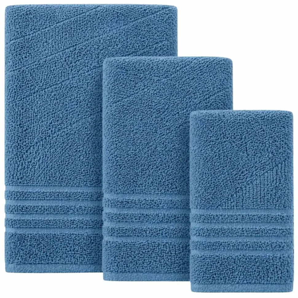 Zestaw ręczników frotte Art Soft Home Olimp, 500 g/m², 3 szt., niebieskie