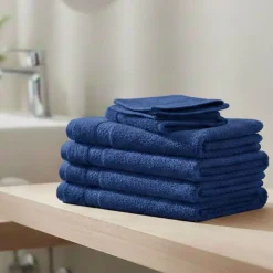 Zestaw ręczników frotte Art Soft Home, 500 g/m², 40 x 70 cm, 6 szt., niebieskie
