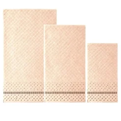 Zestaw ręczników frotte Art Soft Home Diamante, 500 g/m², 3 szt., beżowe