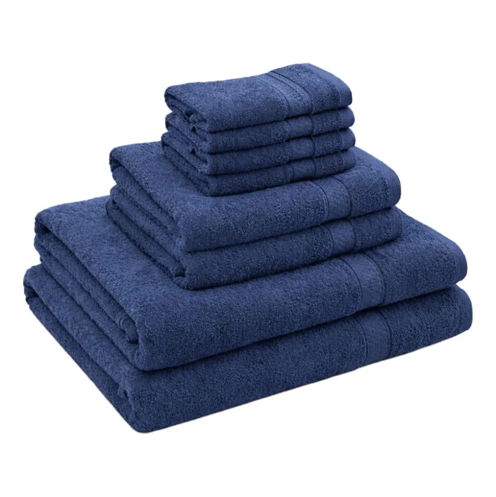Zestaw ręczników frotte Art Soft Home, 460 g/m², 8 szt., niebieskie