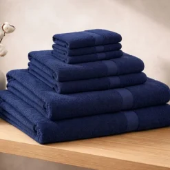 Zestaw ręczników frotte Art Soft Home, 460 g/m², 8 szt., niebieskie