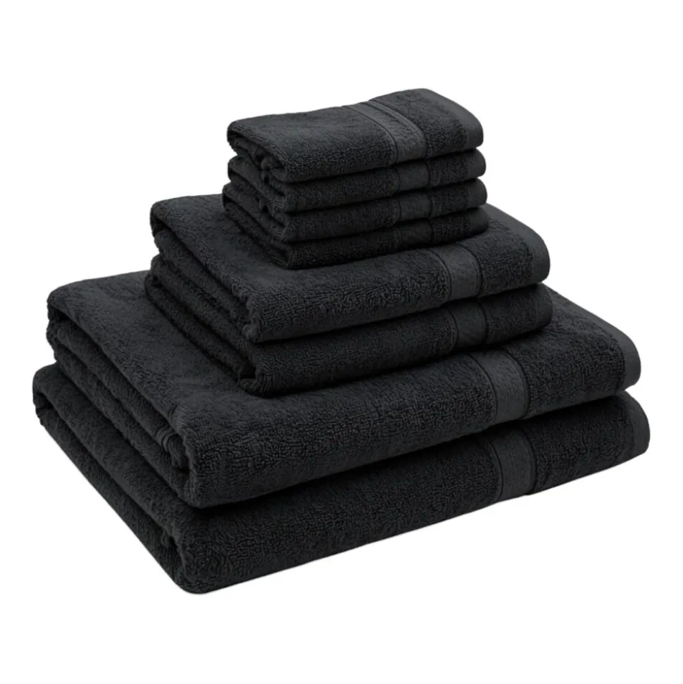 Zestaw ręczników frotte Art Soft Home, 460 g/m², 8 szt., czarne