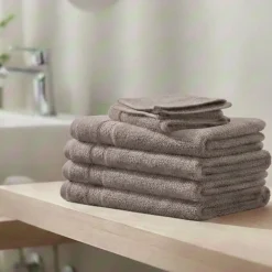 Zestaw ręczników frotte Art Soft Home, 500 g/m², 40 x 70 cm, 6 szt., wrzos szary